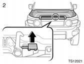 The hood will spring up slightly. CAUTION Before driving, be sure that the hood is closed and securely locked.