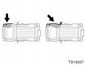 TS13027 Collision from the rear TS13028 TS13080a Collision from the front Vehicle rollover The SRS side airbag and curtain shield airbag system may not activate if the vehicle is subjected to a