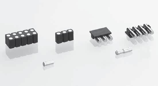 PAD CONNECTORS SINGLE ROW / DOUBLE ROW / SURFACE MOUNT Pad connectors with fixed contacts, counterparts for spring- loaded connectors.