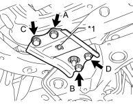 (b) Install the front stabilizer bar to the sub-frame assembly in the same position as the OE bar.