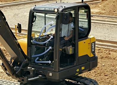 More space, more comfort, more work The new and improved EC60E features a larger cab design for a comfortable and more productive operator environment.