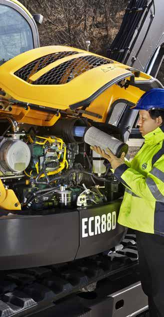 Stability you can count on Whether you re working in the road construction, utilities, landscaping or any other application, the ECR88D will give you access to more jobsites,