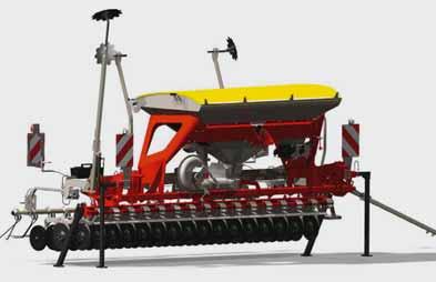 Mounting configuration A perfect connection Ideal centre of gravity The compact design is possible thanks to the smallest gap between the coulter rail and power harrow roller.