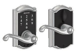 SCHLAGE TOUCH KEYPAD LOCKS Example Order for SCHLAGE TOUCH LEVER: FE695 CAM ACC 626 FE695 CAM ACC 626