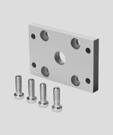 Accessories Flange mounting FUA 16 25 32 100 Material: Clear anodised aluminium + = plus stroke length Dimensions and ordering data For E FB MF R TF UF ZF CRC 1) Weight Part No. Type [g] 12/16 29 5.