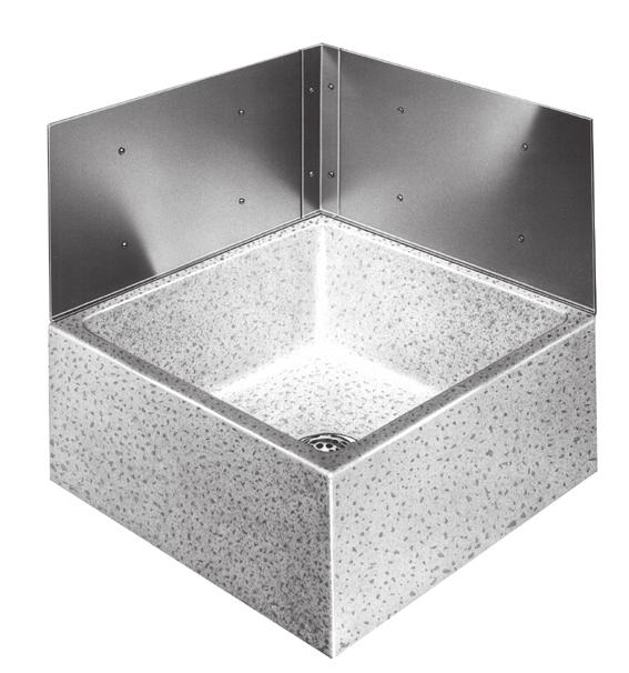 CRESCENT MOP SERVICE BASINS ARCHITECTURAL SPECIFICATIONS CRS-2200 CRS-2210 WITHOUT STAINLESS STEEL CAP MODEL SIZE FLANGES CRS-2210