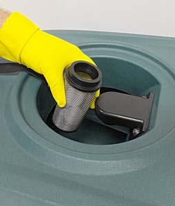 OPERATION NOTE: When using a bucket to drain the machine, do not use the same bucket to fill the