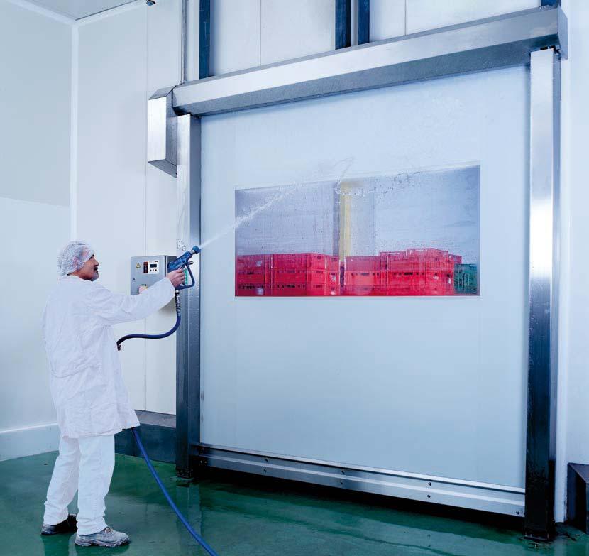 EFA-SRT -EC The hygienic high-speed roll-up door EFA-SRT -EC is the optimized solution for all internal passages with the highest hygienic requirements, such as in the production of foods.