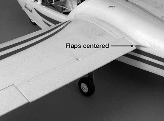 7. Move the flap switch on the transmitter to the "0" position.!!! WARNING!