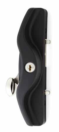 Lawson Sliding Patio Door Lock Description Polymer slimline pull mounted to a metal lock base, with polymer external pull. Suitability Suitable for residential aluminium or timber sliding doors.