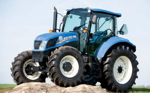 A ROCK-SOLID FRONT AXLE A heavy-duty 4WD front axle is standard on all T5 tractors.