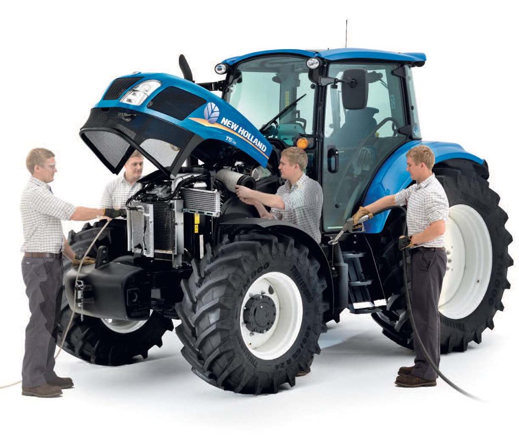 18 19 SERVICING AND SPECIFICATIONS SMART SERVICING New Holland tractors are designed to spend more time working around your farm and less time in the shop.