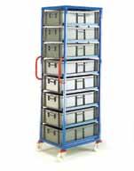 Racks also available for PC022 containers (int ht 300mm). Prices on application Capacity Litres Internal External Minimum Order 21 105 mm 118 mm 1.5 6 PC005 33 164 mm 175 mm 1.