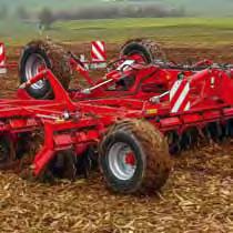 20 cm deep, intensively cutting and mixing cultivation with high quantities of for examplegrain maize residue The large disc