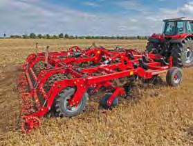 Low horsepower requirement due to three row frame construction and MulchMix oulters 3 Tiger MT The combination of heavy disc harrow and cultivator cuts and mixes even