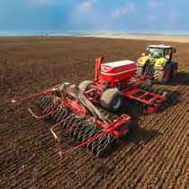 their high flexibility (up to 15 cm) the TurboDisc seed coulters are able to follow the soil surface and place all seed exactly at the required depth Four