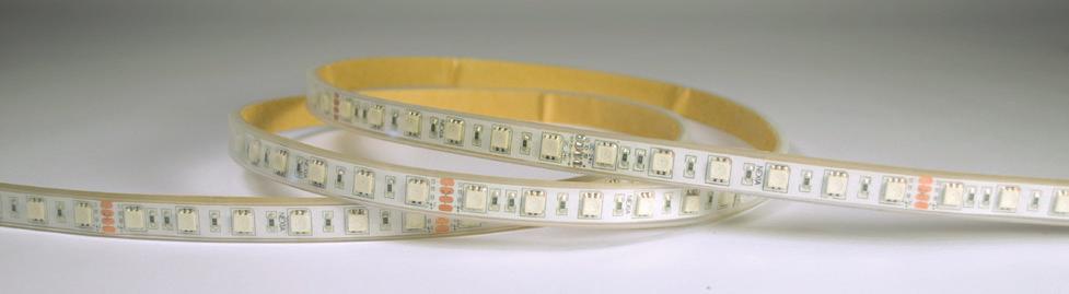 FLEXIBLE STRIPS RGB IP 20 IP20 flexible LED strip RGB. Fixation by adhesive tape. 5 meter roll. Split every 5 LEDs (17 cm). Ref.