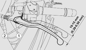 Clutch lever adjustment (03_04) Adjustment clutch when the engine stops or the vehicle tends to move forward even when clutch lever is operated and the gear engaged, or if the clutch "slides",