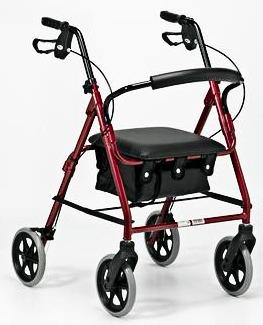 Lightweight Rollator Small Overall height 30¾ - 35½ 78-90 cm Overall width 24 61 cm Overall length 23½ 60 cm Seat height 21 53.5cm Wheel size 8 20 cm Overall weight 14.1 lb 6.