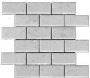 Market Price - Inquire for pricing MARBLE - BC- HERR Bianco Carrara Herringbone Mosaic (5/8