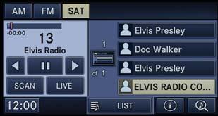 Replay While you are in SAT mode, you can replay 44 minutes of the current SiriusXM channel (when the channel is changed, this audio buffer is erased).