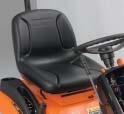 High-back Seat (Standard on T2080 and T2380) Our deluxe high-back seat adjusts easily to
