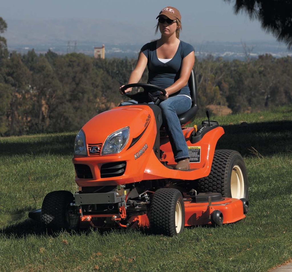 KUBOTA LAWN & GARDEN TRACTORS GR GR2120 Cut down your mowing time while manicuring your