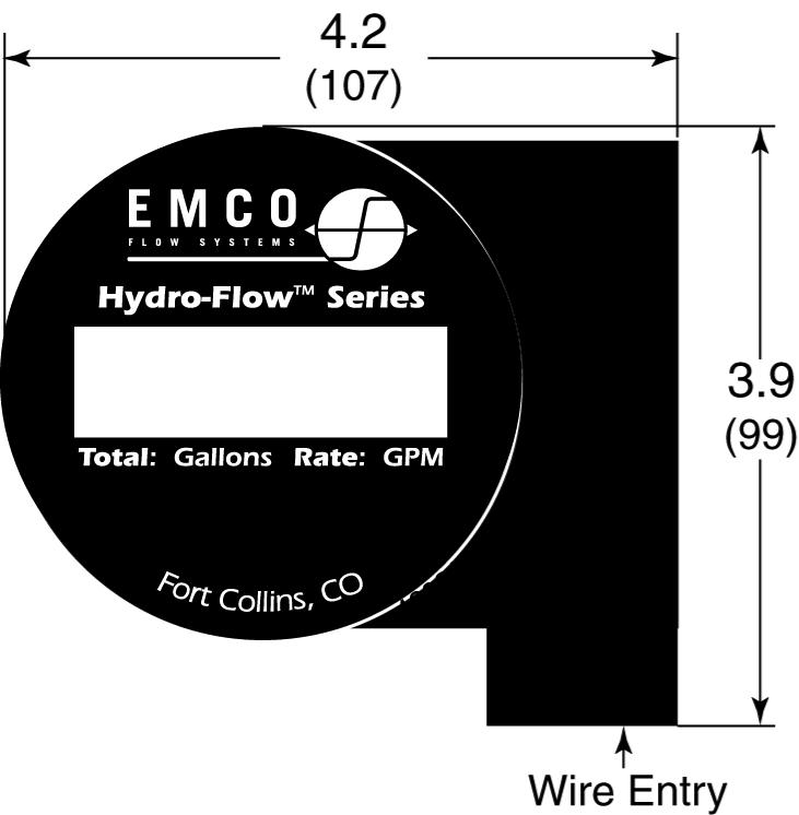 Advanced Energy Hardware Installation The Hydro-Flow model 2200 is a fixed insertion flow meter with a 1-1/2" NPT mounting thread.