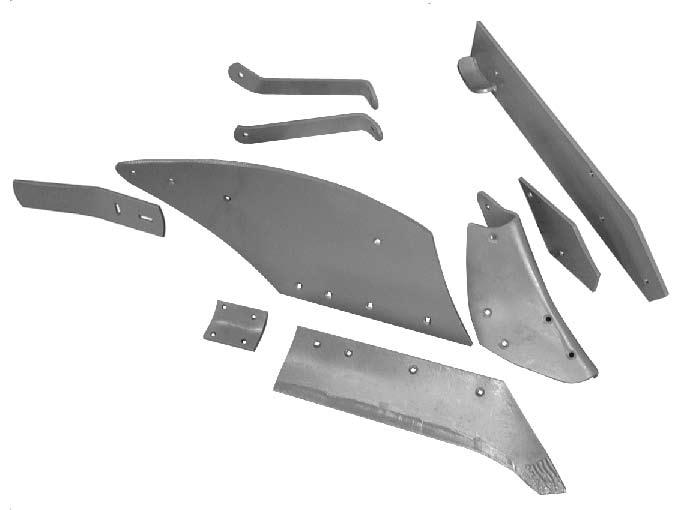 9 Mouldboards and shears are made of 10mm thick high carbon, heat treated, wear resistant steel 7 8