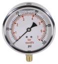 136 PRESSURE GAUGES PACKAGING: Packaged 2.5 PRESSURE GAUGE, GLYCERIN, STAINLESS STEEL Install on outlet of pump to measure system performance. Do not cut the plastic tip when using the pressure gauge.