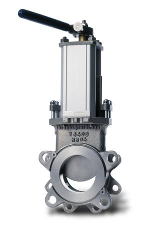 Knife gate valve TV Stafsjö s knife gate valve TV can be used an isolation valve for a transmitter or sensor on a tank for which a short face-to-face length is required.