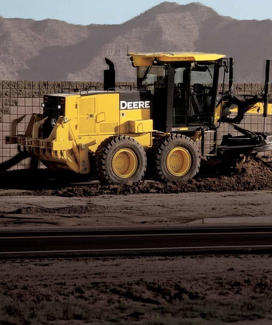 Nothing runs like a Deere, because nothing is built like one. Downtime is lost time. That s why each D-Series Grader boasts traditional John Deere durability and reliability features.
