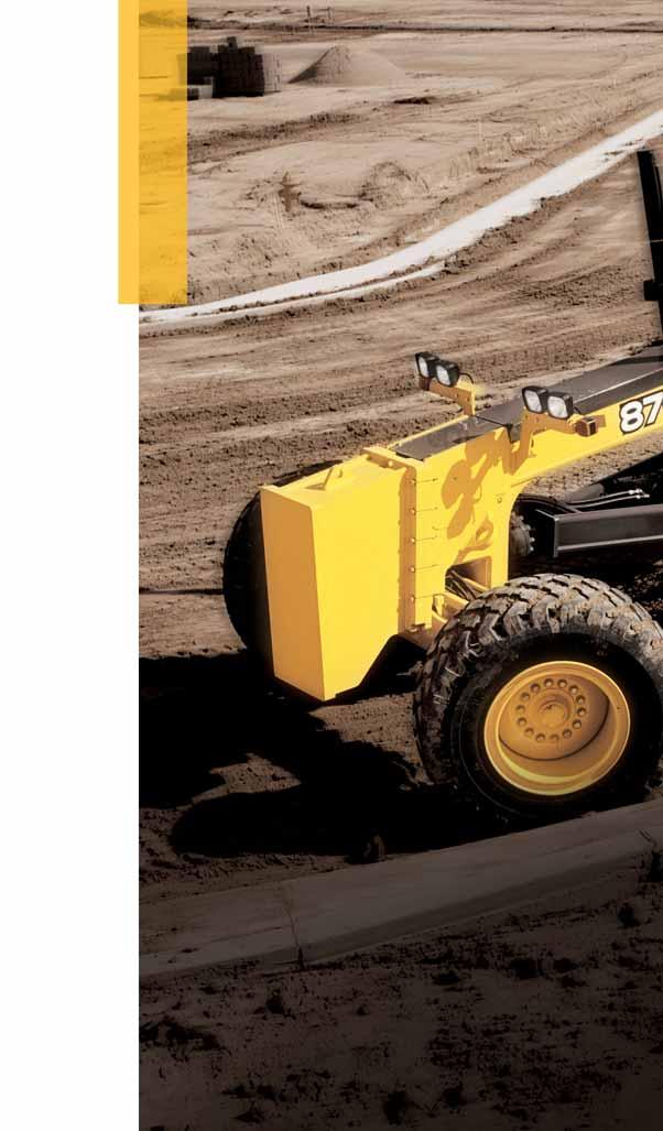 Long wheelbase provides additional balance and stability, for more accurate grading and a smoother ride, without