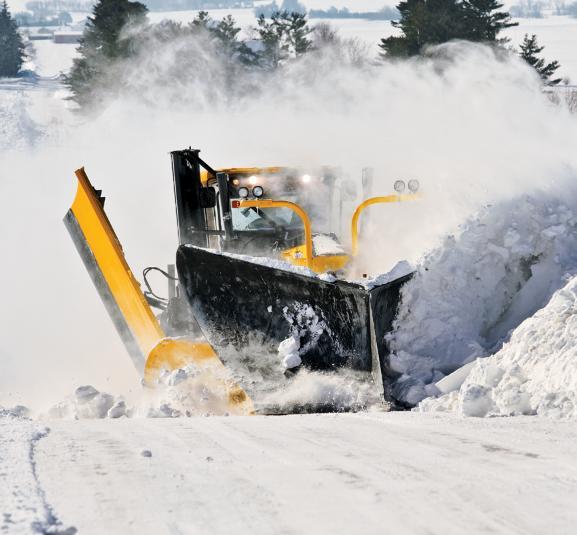 Six-wheel drive enables these graders to work across steep slopes, carry