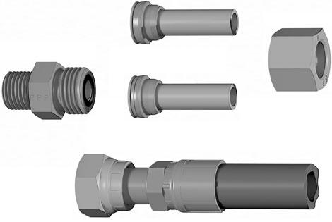 Seal-Lok O-Ring Face Seal Tube Fittings Identification To differentiate metric Seal-Lok from standard (inch) Seal-Lok, the following identification features have been incorporated in the design: