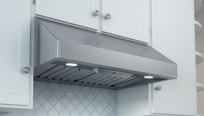 UNDER-CABINET (AK71) A discreet, European-style, professional looking range hood, Gust adds fashion and function to under cabinet installations.