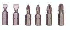 TorqueVario-S Phillips tip blades on narrow 5/32 Hex shafts. High alloy chromevanadium-molybdenum tool steel, hardened. Max. Torque No. Size mm mm lbs. Nm pkg. 287 10 0 190 4.0.07 0.