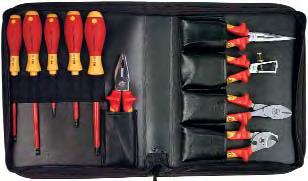21 Wiha Insulated Pliers with High Visibility Comfort Grip Handle 328 91 10 Pc. Pliers & Screwdriver Set.
