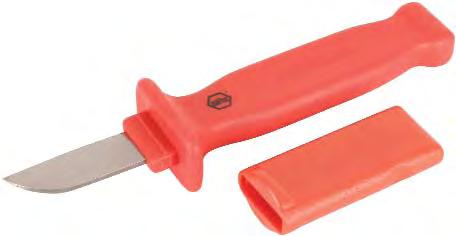 0 1 150 03 Insulated Electrician s Cable Stripping Knife, With Insulated Handle, Insulation  Straight, partly