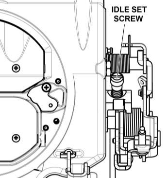 Ensure the engine is at idle with the choke fully open and at operating temperature. You may now evaluate the adjustment of the idle mixture screws (Fig. 9).
