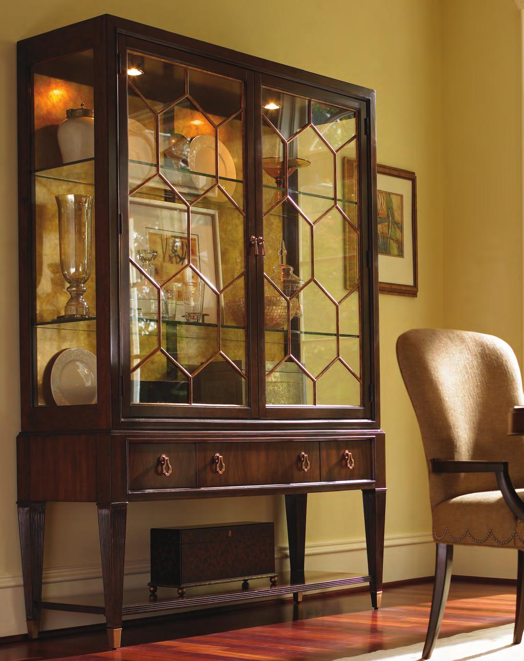 The Belfort China is an elegant design statement, with burnished gold