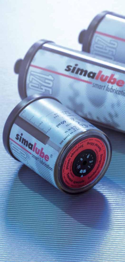 simalube, the compact automatic lubricator that is economical, universally adaptable, and environmentally friendly.