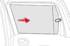 Fittings Individual reading lamps Side blinds Storage tray Reading lamps are built into the back of the front seats, behind the tables.