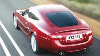 current XK Coupe with new front design and