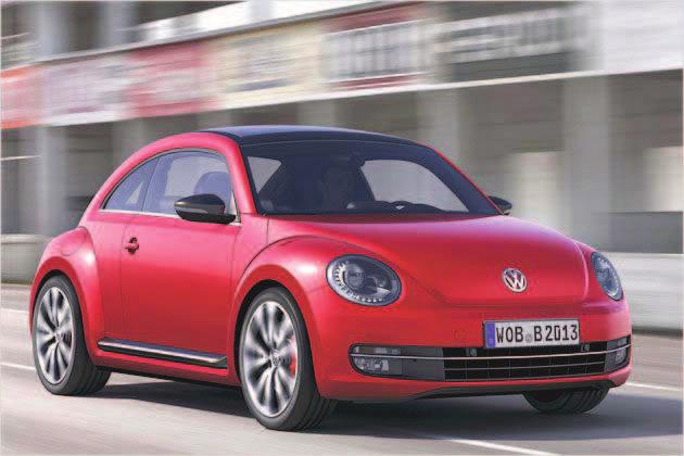 VW New Beetle. The new car is 1.