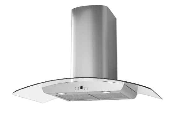 Standard Features & Accessories VENTILATION Built-In Classic Chimney Glass Wall Hood All models include Recommended for use with 30 and 36 W. non-griddle/grill ranges, 30 and 36 W.