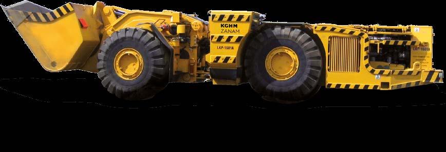 Lkp-0900B loader, equipped with a hydraulic quick-coupler may be used to support the work of a mining shearer.