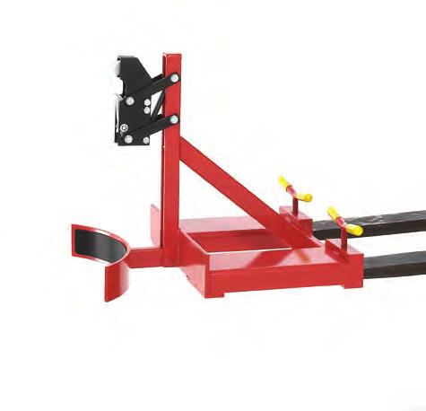 52 Drum Tines Fork truck attachment for transporting 210 litre open top and tight head drums in the horizontal position.