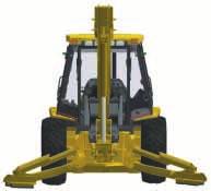 Backhoe Dimensions and Performance (14) (15) (16) (17) (18) (19) Standard Stick Extendible Stick Retracted Extendible Stick Extended Digging depth, SAE (max) 4390 mm/14 ft 5 in 4465 mm/14 ft 8 in