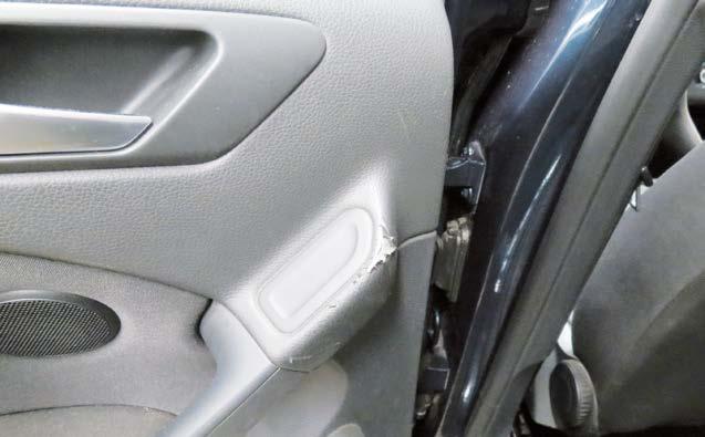 Seats showing wear and indentation through general